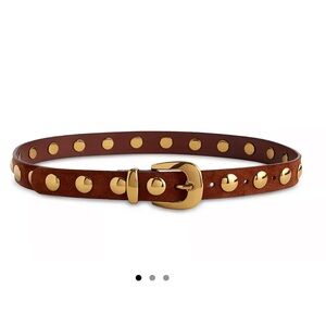 Madewell | NWT | Clean Western Belt : Suede Dome Studs, Soft Mahogany, M